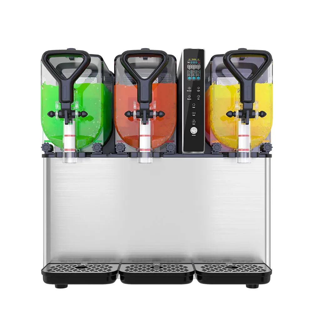 

2023 Red Bull Commercial Portable Ice Slush Machine 3 Head High Productivity New Condition