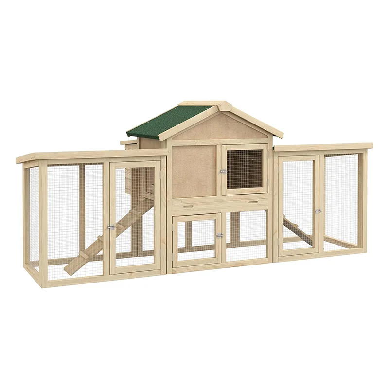 

Wooden Chicken Coop with Nest House Outdoor Pet House Weatherproof High Quality Duck House