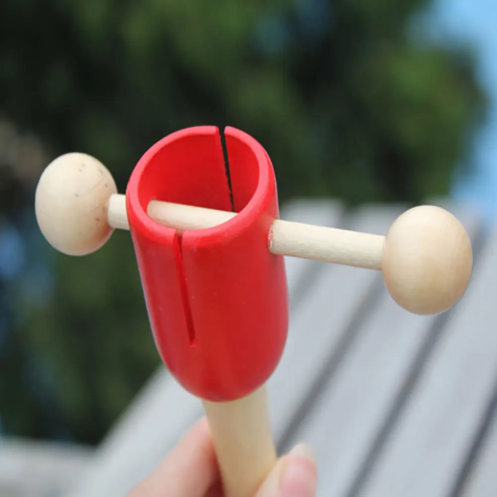 2 Stuks Houten Baby Tafelbel Rammelaar Vroeg Onderwijs Instrument Stimulerende Baby Gehoor Grijpen Coördinatie Tafelbel Speelbal