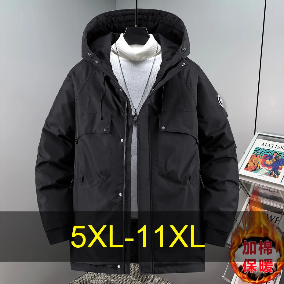 

11XL Plus Size Parkas Men Winter Thick Jacket Coat Cargo Parkas Male Fashion Casual Parkas Male Big Size 11XL