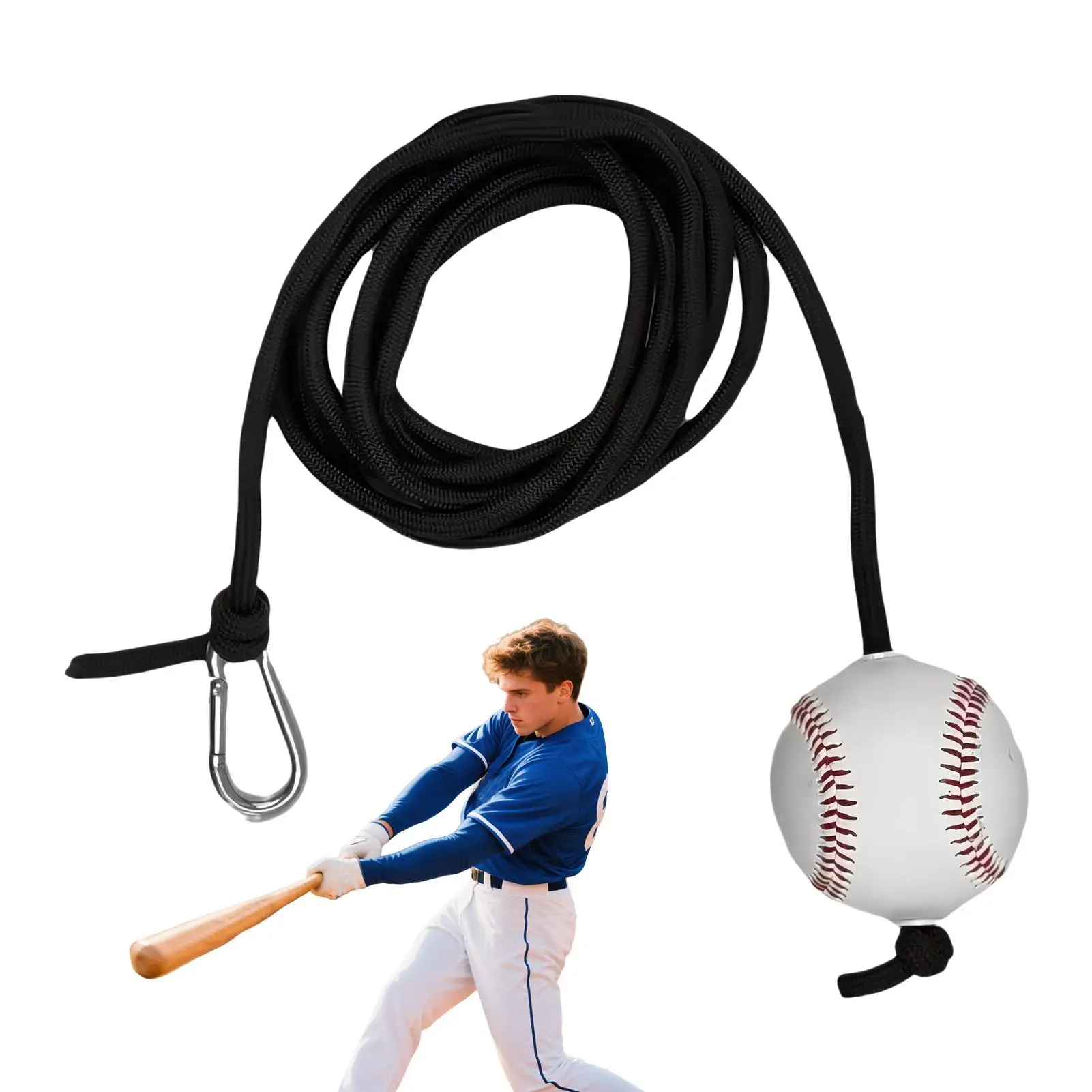 

Baseball Trainer Baseball Swing Strap Practice Equipment Softball Batting Aids System Elastic String Rebound Bouncy Balls