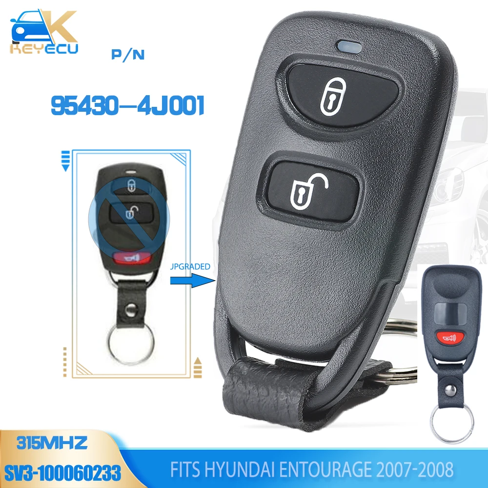 

KEYECU 95430-4J001 Remote Key Fob for Kia Sedona 2006 2007 2008 2009,for Hyundai Entourage 2007-2008 - SV3-100060233