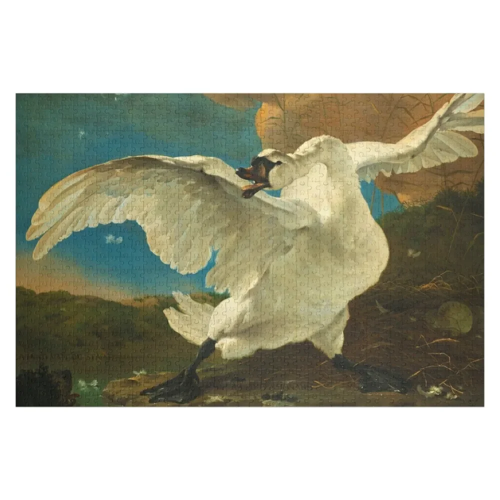 

The Threatened Swan by Jan Asselijn (c 1600) Jigsaw Puzzle Customizable Child Gift Personalized Toy Puzzle