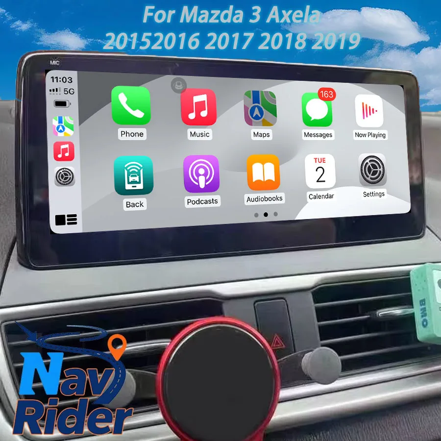 10.25inch Head Unit For Mazda 3 Axela 20152016 2017 2018 2019 Car GPS Navi 4G WiFi Carplay Android Auto Multimedia Video Player
