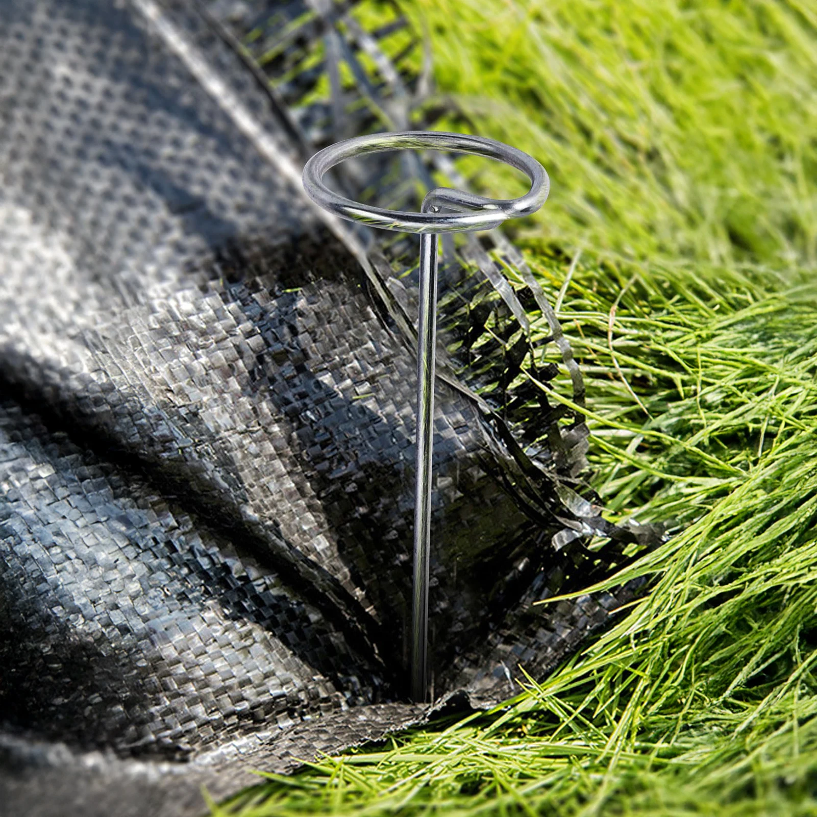 

50PCS Landscape Garden Staples Easy to Install Circle Top Ground Pins for Outdoor Gardening Weed Barrier Sod