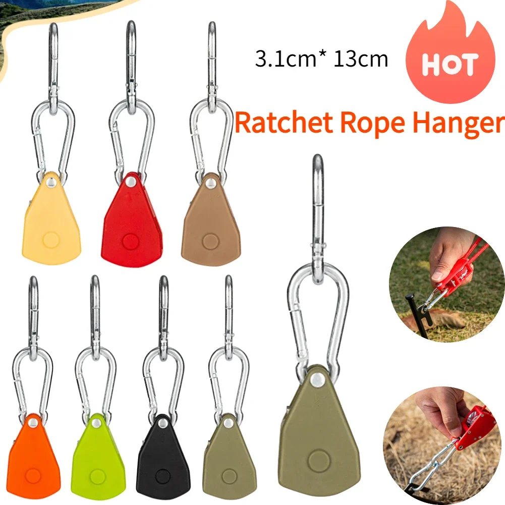 Reflective Tent Rope Fastener Fixed Buckle Small Pulley Tensioner Ratchet Hangers Awning Wind Rope Tie Down Buckle Tightener