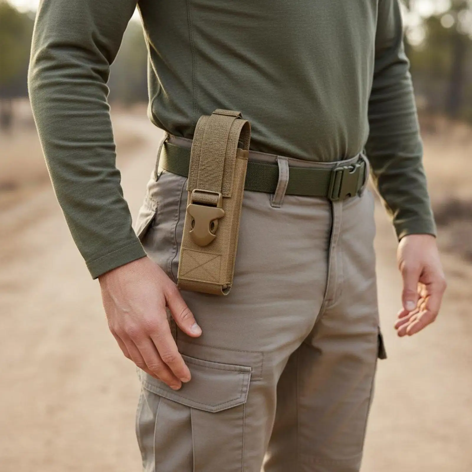Durable Pouch MOLLE Flashlight Case Nylon Torch Holster Vest Backpack Attach for Outdoor Use Durable Pouch MOLLE Flashlight Case Nylon Torch Holster Vest Backpack Attach for Outdoor Use