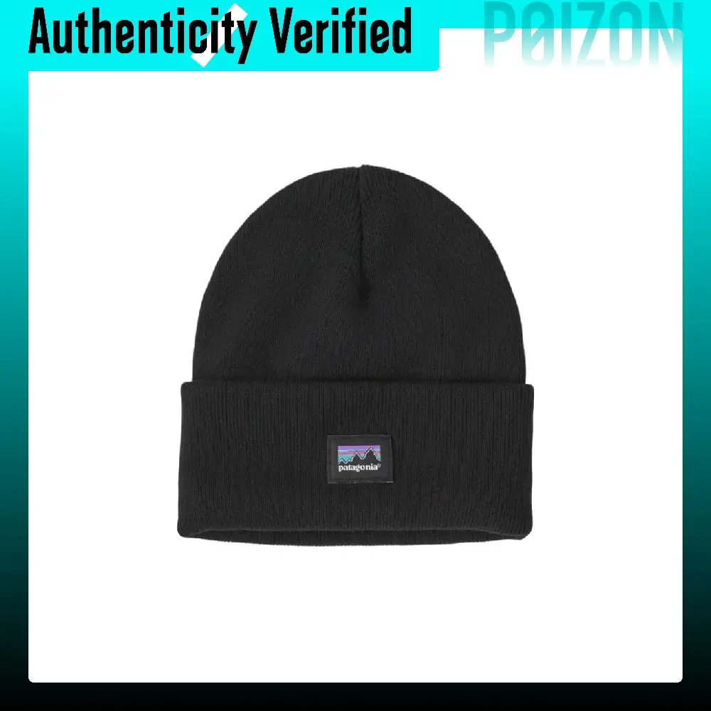 patagonia-brand-logo-recycled-polyester-beanies-unisex-black-purple-blue-33430-blk