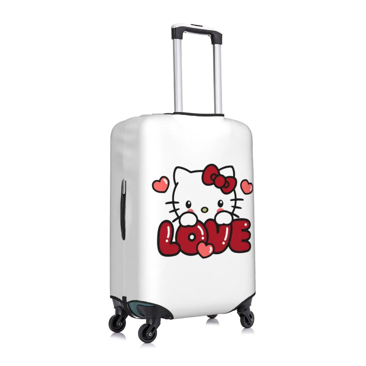 Hello Kitty Anime Suitcase Cover Y2k Kawaii Cat Animal Print Business Protector Flight Useful Luggage Case