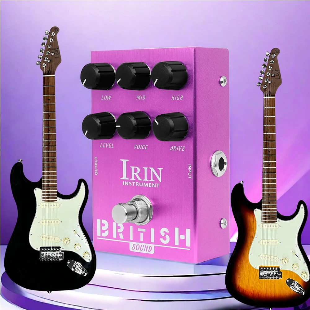 IRIN Electric Guitar Effects Drive Pedal, Analog Distortion Overdrive Reverb Guitar Monoblock Effects, Audio Tone Effects