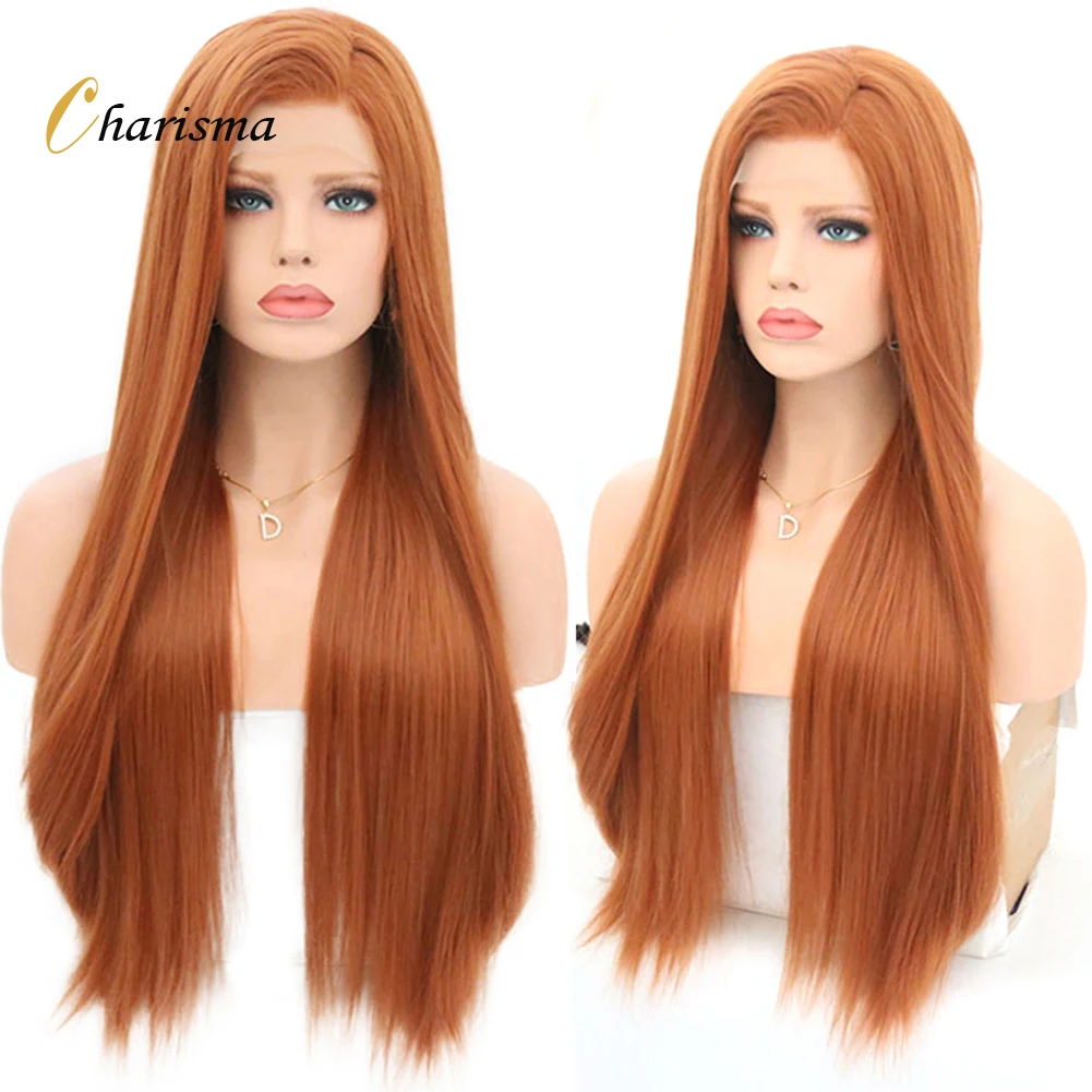 

Charisma Synthetic Lace Front Wigs For Women Long Silky Straight Hair Frontal Wig Natural Hairline Ginger Blonde Pink Black Wigs