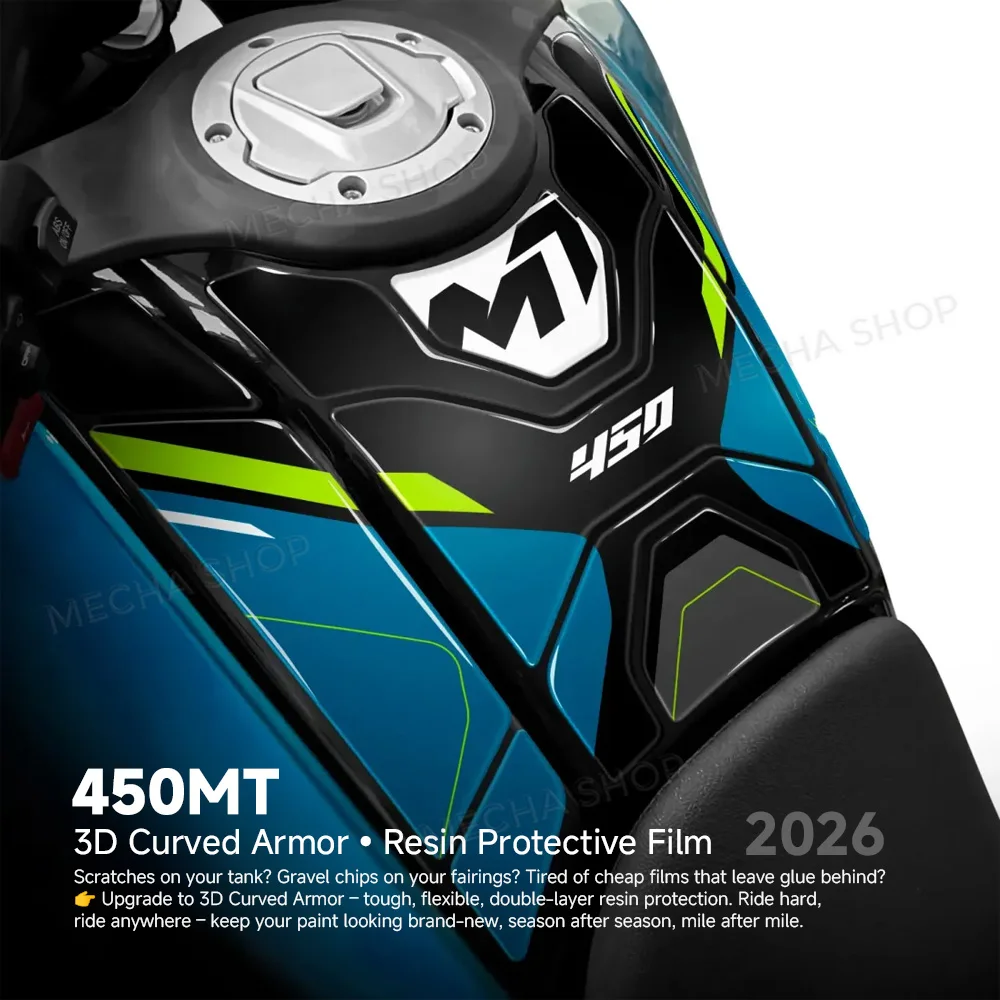 For CFMOTO 450MT 2026 450 MT Accessories 3D Resin Tank Pad Protection Stickers Kit Waterproof Decal Stickers Kit