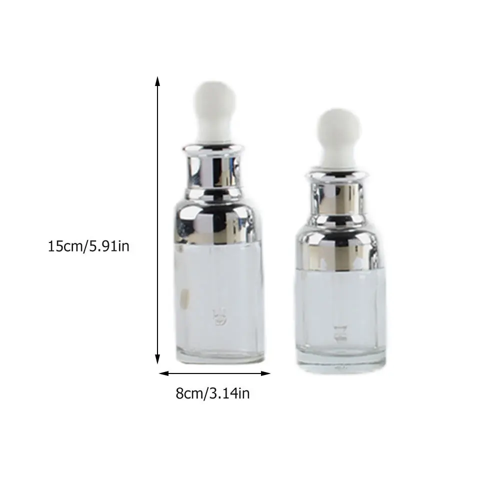 Bottiglie contagocce in vetro da 5 pezzi Bottiglie secondarie vuote per olio essenziale di profumo Contenitore per liquidi da viaggio portatile a tenuta stagna