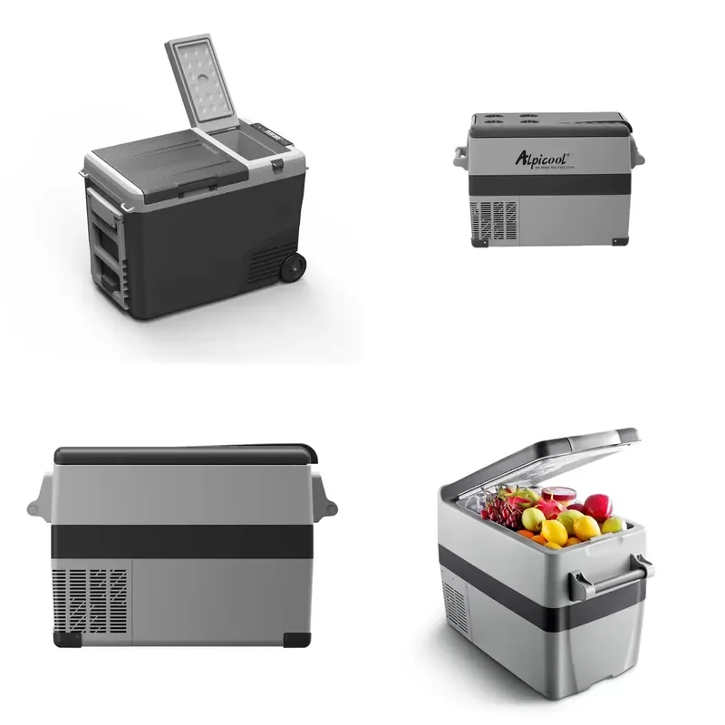 2022 Overland Vibration Compact Vehicle Coolers Solar Powered Car Fridges Refrigerator for Truck RV Van Jeep