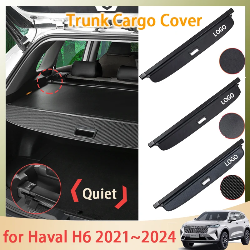 

Trunk Curtain Mat for Great Wall Haval H6S 3 III HEV PHEV 2021~2024 2023 Accessories Luggage Rack Rear Curtain Retractable Shade