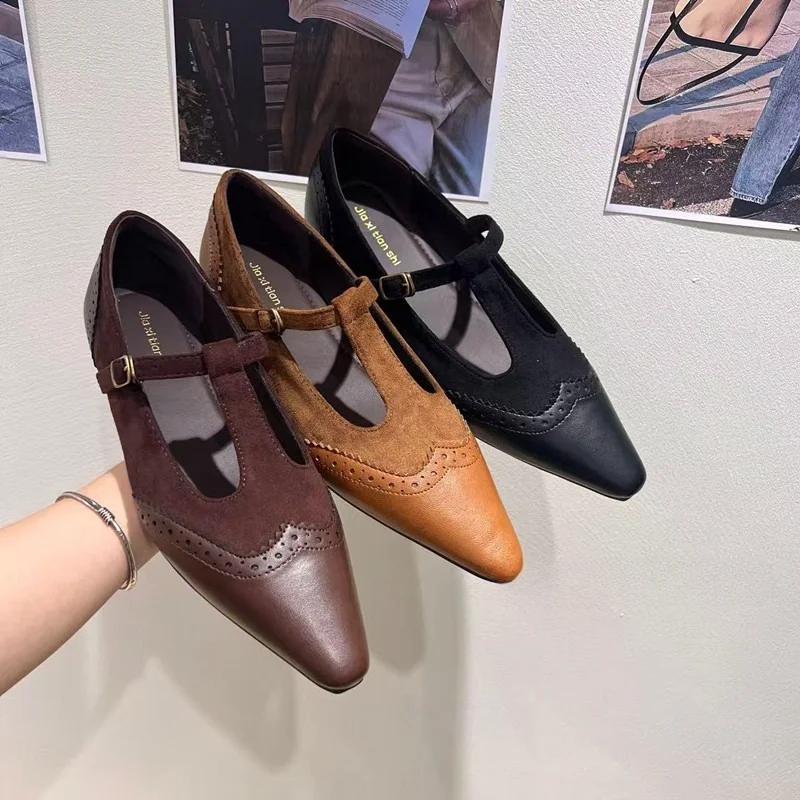

2026 Autumn Pointed Toe Women Flats Sexy Shallow Slip On Sandals Shoes Fashion Low Heel Elegant Dress Boat Shoes