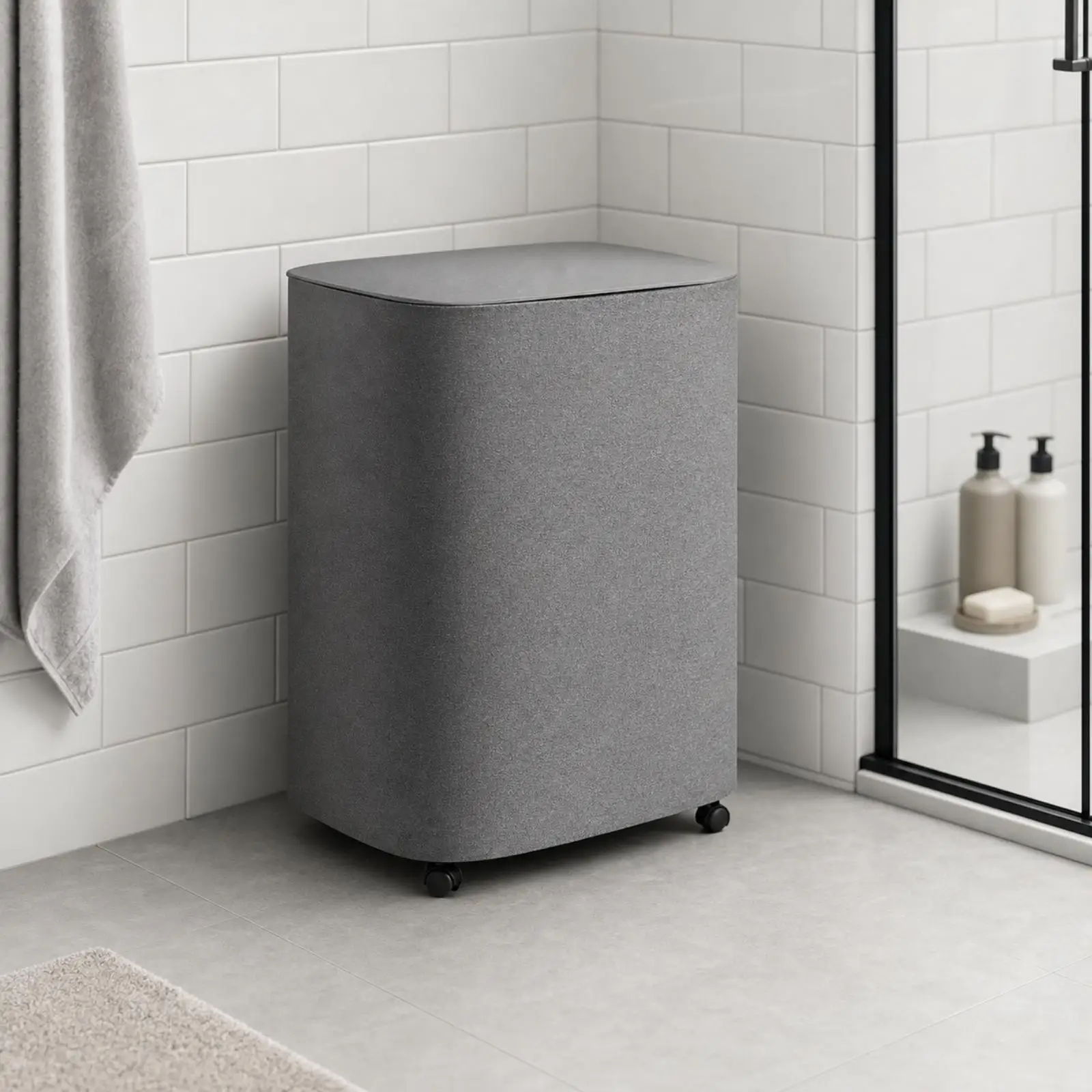 Laundry Hamper with Foot Pedal Divided Laundry Hamper with Lid Removable Breathable for Families, Bathroom, Bedroom