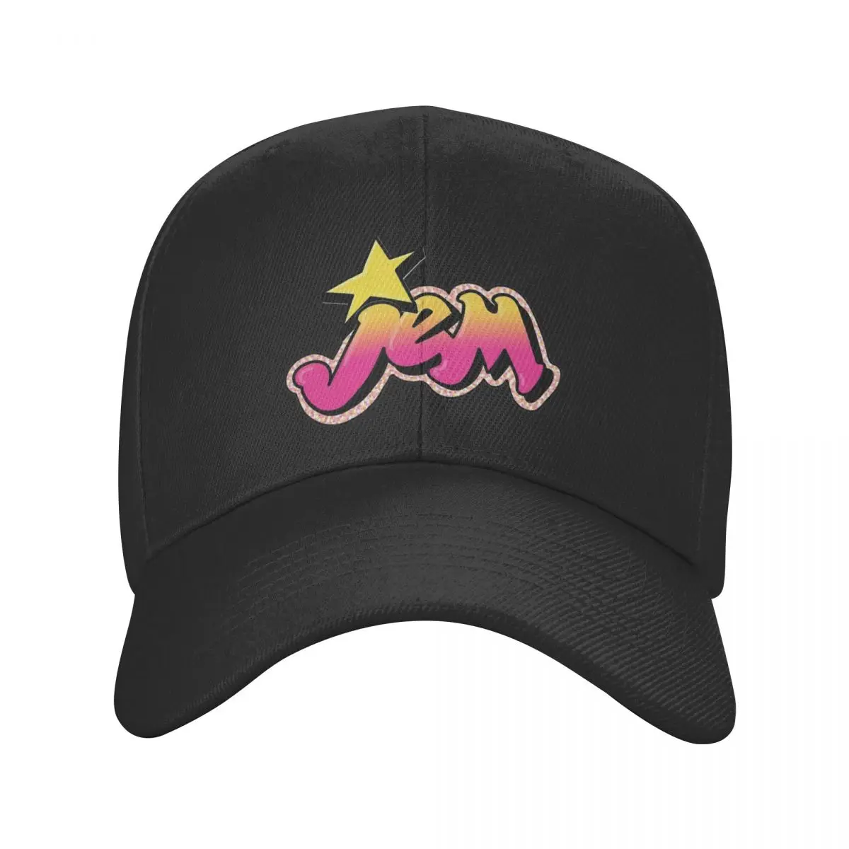 Logo 90s Anime Hat Men Women Outdoor Jem And The Holograms Hats Sun Hats Fishing Hat Adjustable Polyester Baseball Cap Summer