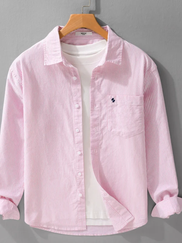 

Fre Japanese Sle Striped Long Sve Cotton Casual irt Men's Faionable Versatile Spring Autumn New Sle Pure Cotton ...
