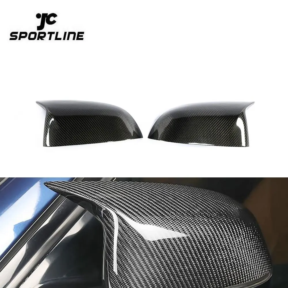 For BMW X3 G01 X4 G02 X5 G05 X6 G06 X7 G07 Carbon Fiber Replacement Side Mirror Cover Rearview LHD Pair