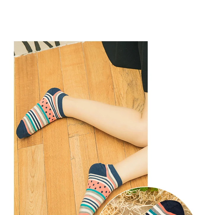 5 Paar Damen Ctue Fruits Banana Lässige Knöchel-Baumwollsocken EUR35-40 – Detail 7