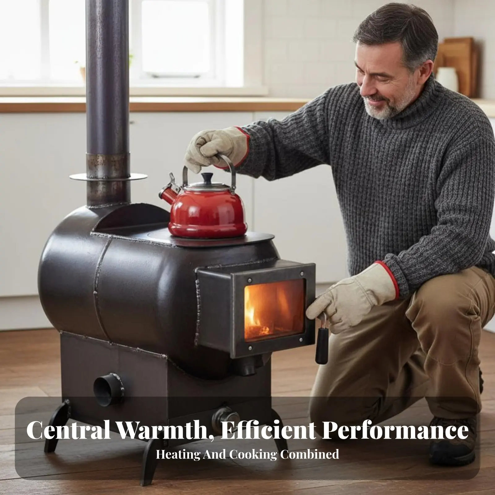 

Горизонтальная дровяная печь-камин, высокотемпературная, для сельского отопления, передвижная, многофункциональная