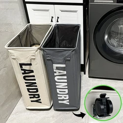 Foldable Laundry Basket Dirty Clothes Basket Clothes Storage Bag Home Laundry Storage Organization Laundry Basket with Wheels