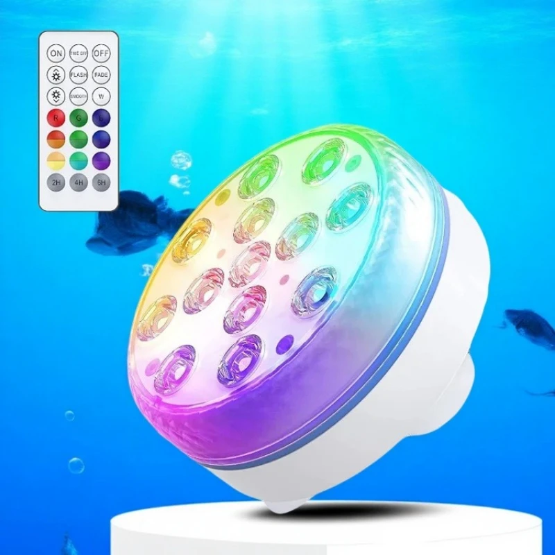 

Pool diving light Dia7/8.5cm Pool decorative lights Multi color light With remote control sucker/Magnet 13LED IP65 Waterproof