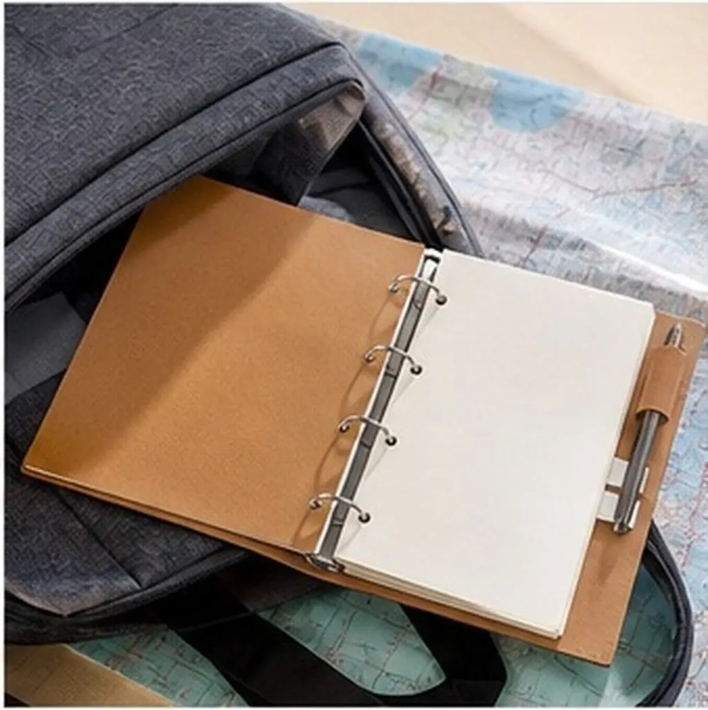 A4 Loose Leaf Binder Rings Metal Notebook Binding Spine Replacement Kit Office School Travel Organizer Ring Binder Folder