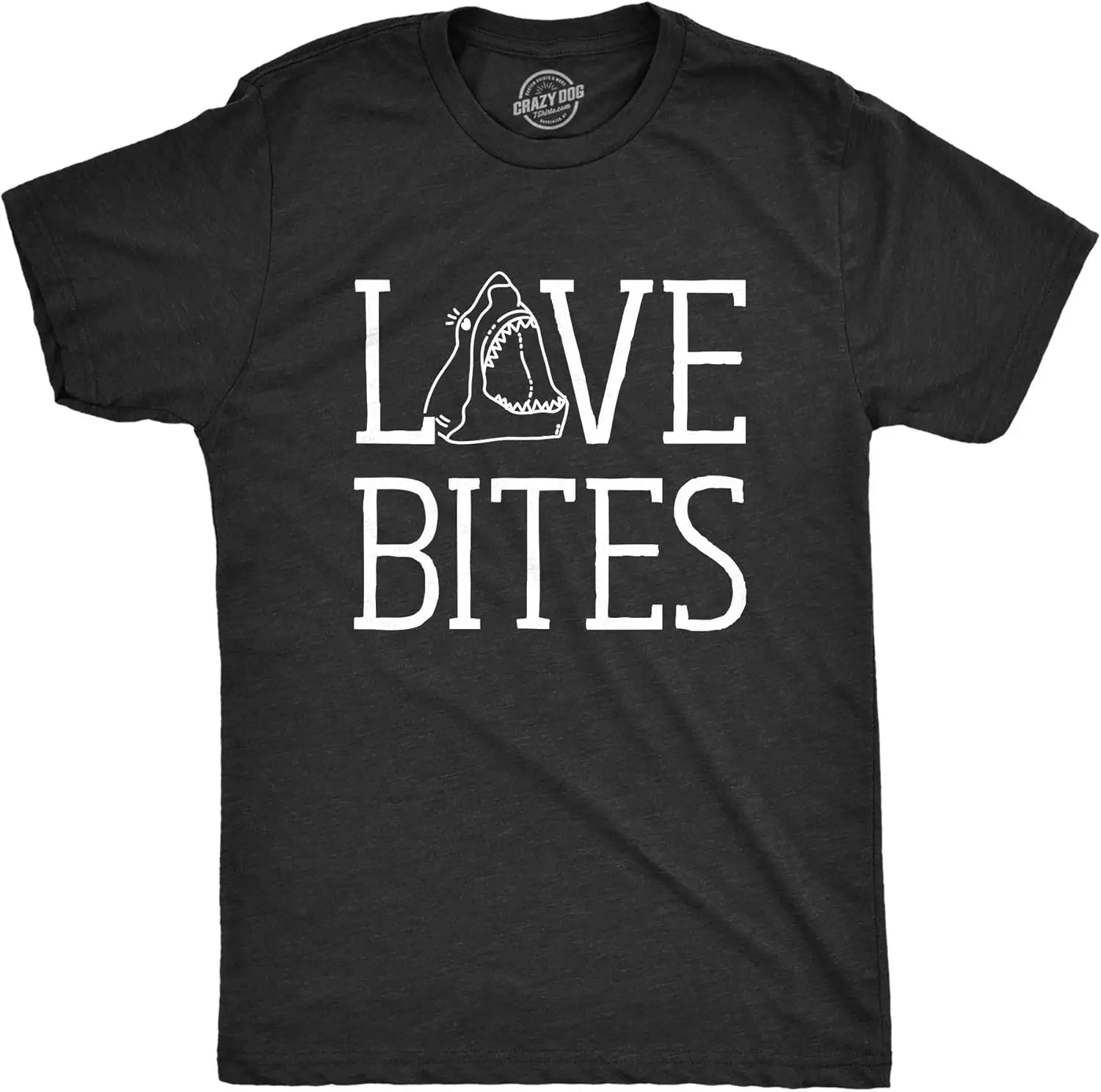 Mens Love Bites Funny Shark Dating Relationship Valentine's Day T shirt