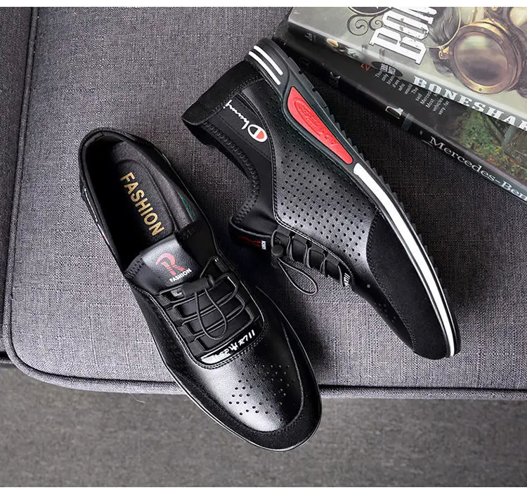 Fashion Men Sports Casual Shoes PU Leather Breathable Light Sneakers Size 39-44