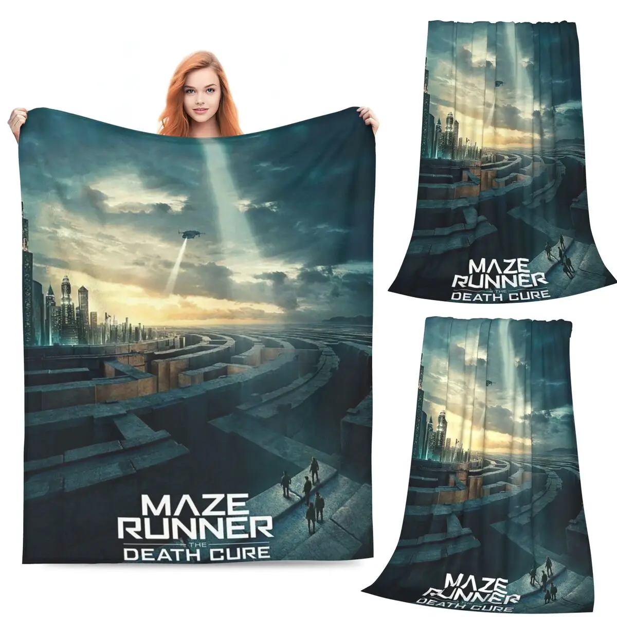 The Maze Runner American Film Airplane Travel Blankets Warm Flannel Throw Blanket Bedding for Bed Living room Travel Home Couch