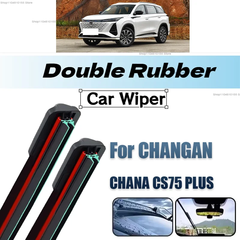 

3PCS Car Wiper for Changan Chana CS75 Plus 2014-2024 Front Rear Windshield