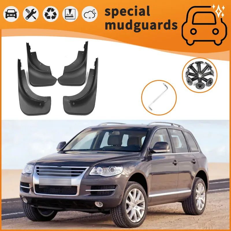 

For 05-10 Volkswagen Touareg models Mudguards Fender Mudflaps Front Rear Flares Splash Guards Cover Car Accessorie