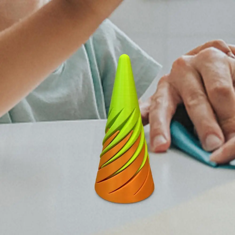 Cône en spirale pour développement de l'intelligence, jouet Fidget, ornements décoratifs, vis à hélice imposible, Illusion de fil Vortex
