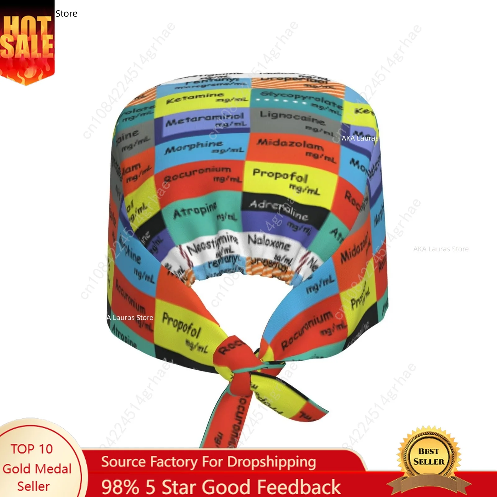 

Wholesale Medication Label Hat Cleaning Working Cap Beauty Salon Nursing Cap Male Surgical Hat Scrub Caps