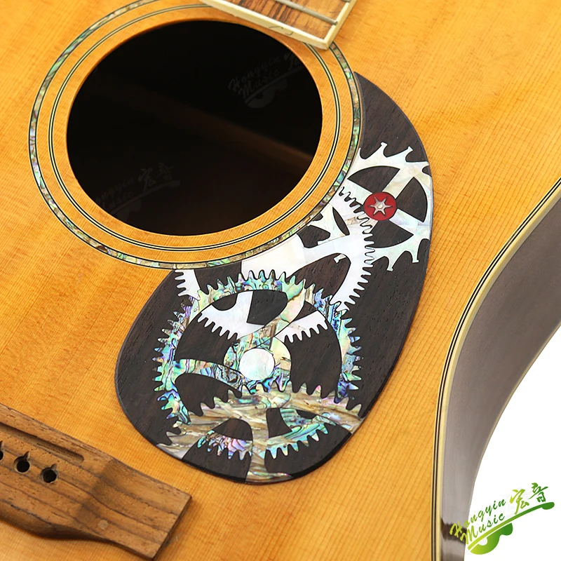 Guitar rose wood sealant board inlaid with true color shell flowerpot peacock potted fish vase accessories stick panel protectio