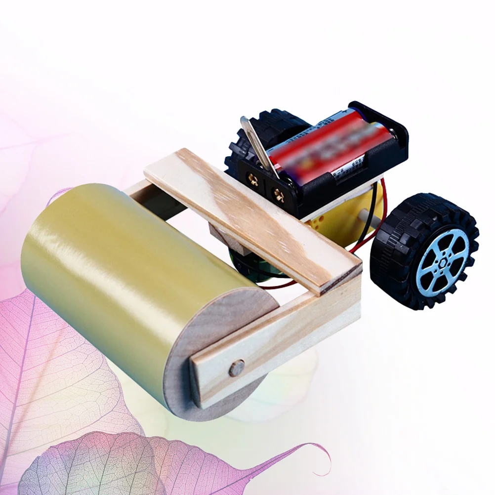 Rouleau de bricolage en bois, assemblage manuel, tige de voiture éducative, expérience scientifique, enseignement, apprentissage, divertissement