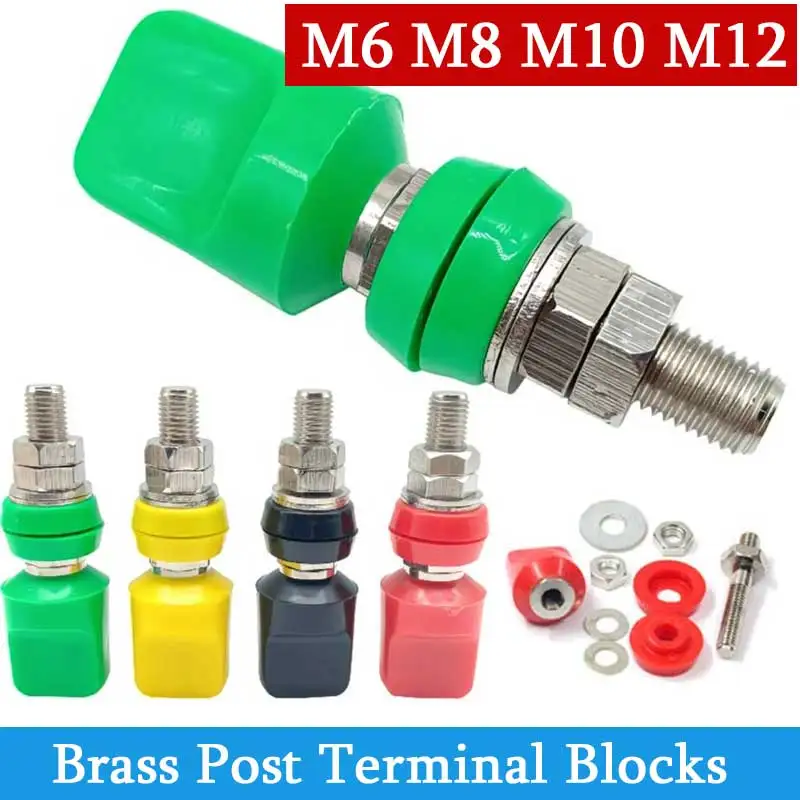 M10 M5 M6 M8 Banana Plug 100A Wire Binding Post Thread Screw Weld Inverter Clamp Power Supply Splice Connect Battery Terminal