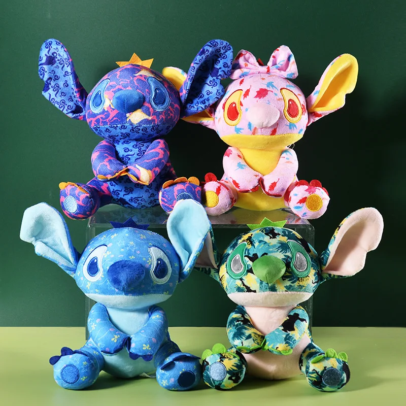 Disney Cartoon Lilo & Stitch 2023 Limited Edition Stitch Rose Doll Plush Toy Kawaii Comfort Doll Birthday Gift For Girls