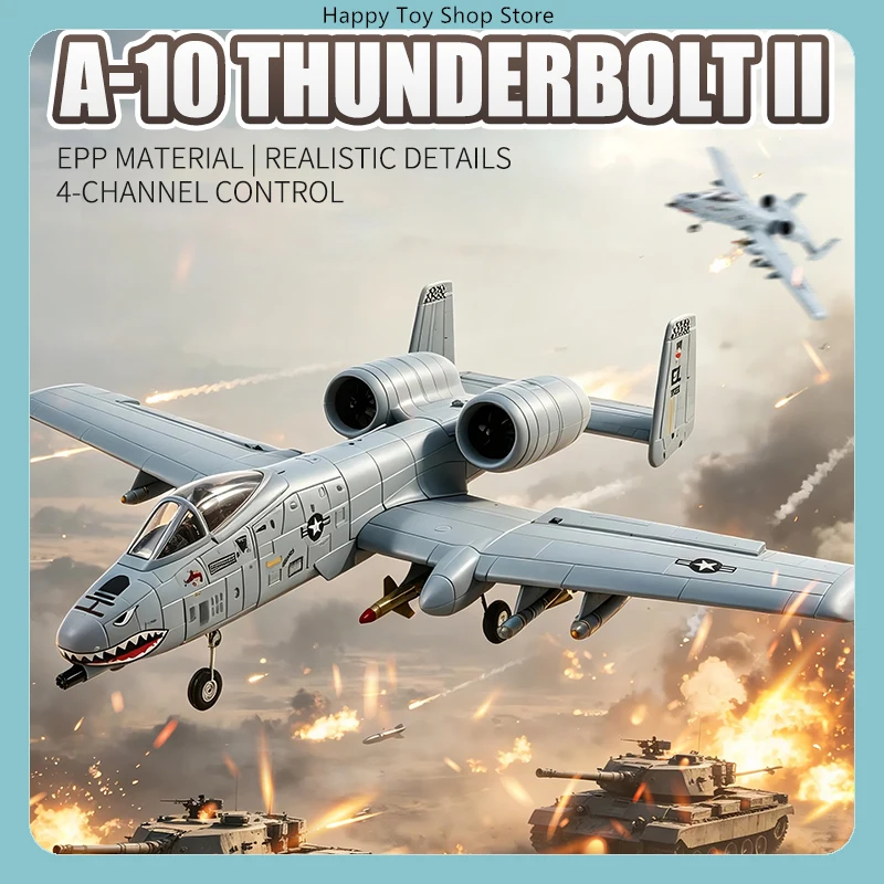 QF016 4CH RC Fighter Jet Fixed-Wing EPP Foam Glider Thunderbolt-Style with 6-Axis Gyro RTF