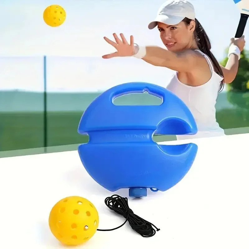 Pickleball Training Aids Bases With Elastic Rope Ball Professional Pickleball Practice Tool Self-Duty Rebound Pickleball Trainer