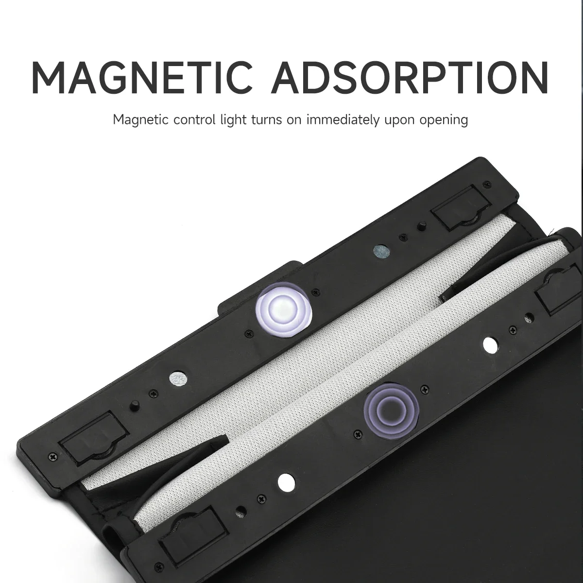 LED كيس قمامة السيارة مقاوم للماء الامتزاز المغناطيسي سلة المهملات المعلقة المقعد الخلفي معلقة الجلود تخزين جيب مانعة للتسرب #3