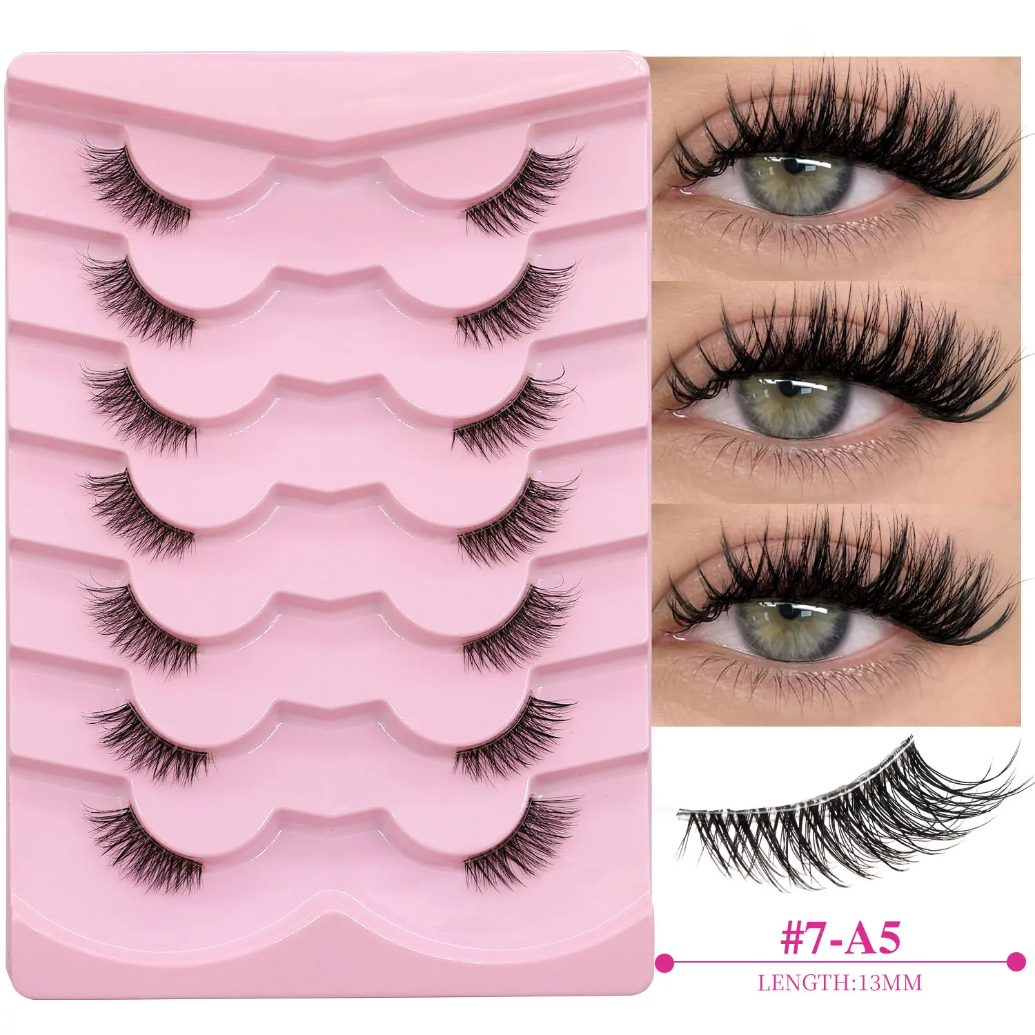 False Eyelashes Half Lashes, Cat Eye Look