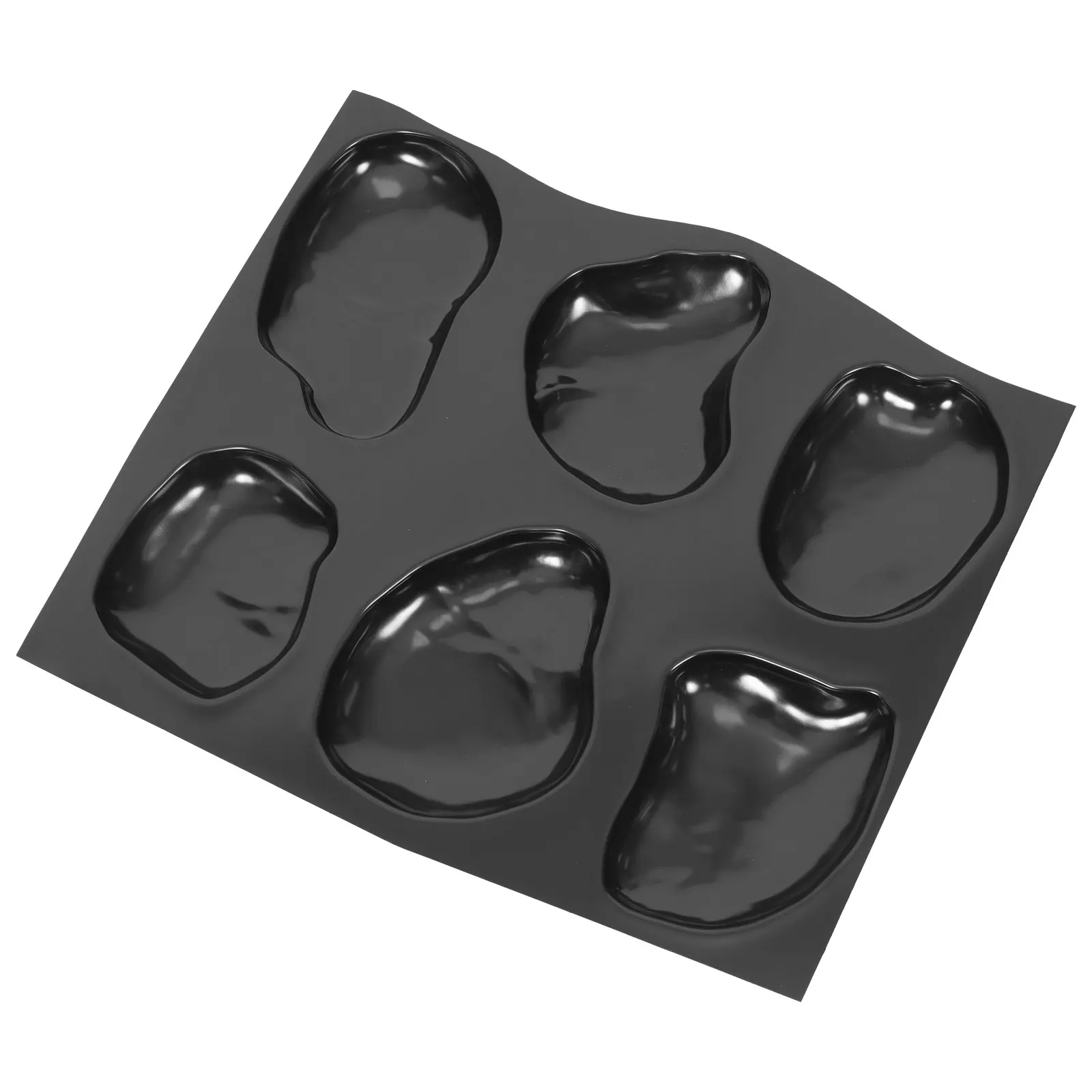 

6 Large Cobblestone Pebble Molds Reusable Concrete Garden Patio Path Decorative Stones Cement Molds Easy Clean DIY Tools
