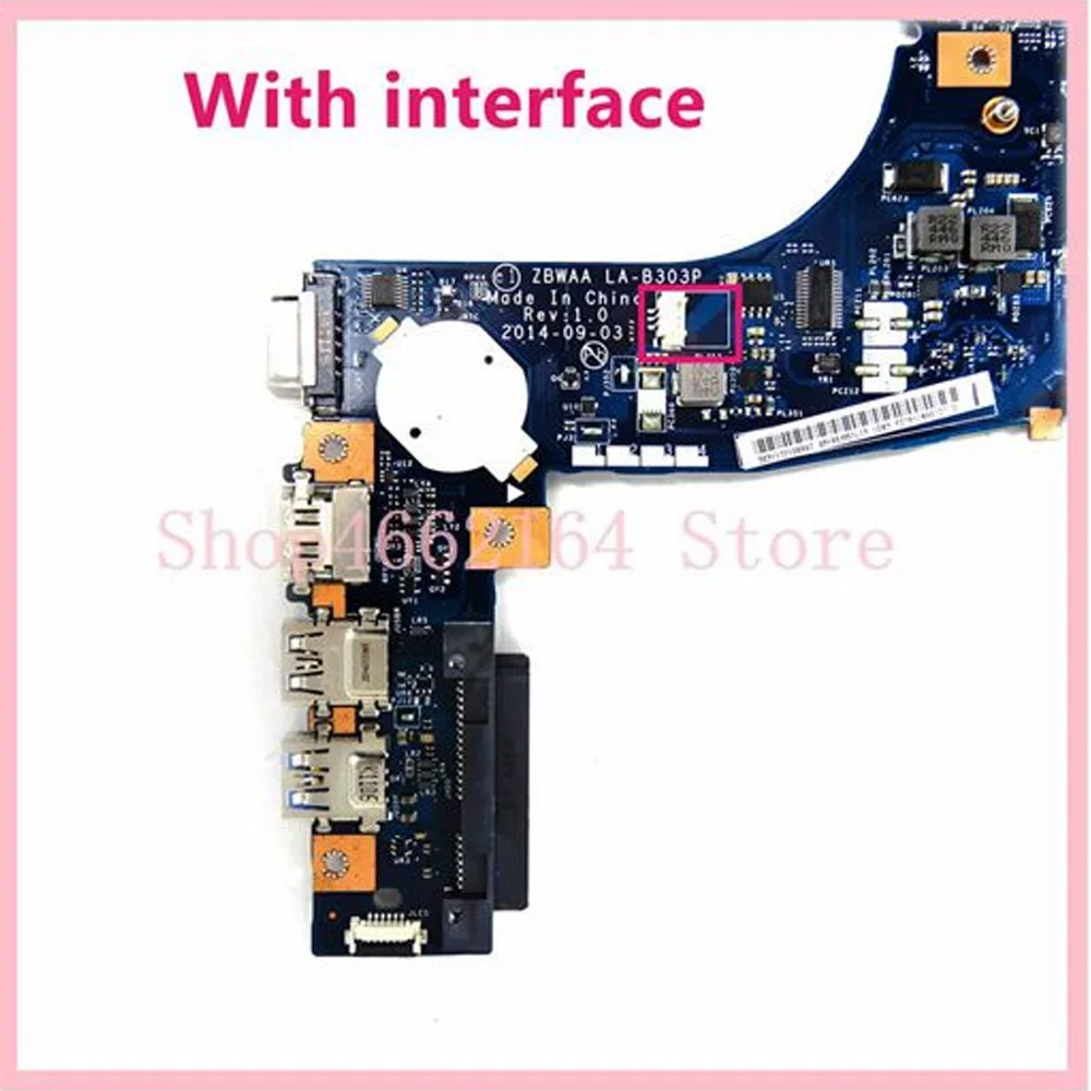 LA-B303P N2840 CPU K000891580 Mainboard For Toshiba Satellite C50 C55 C55-b5202 Series Laptop Motherboard 100% Test OK