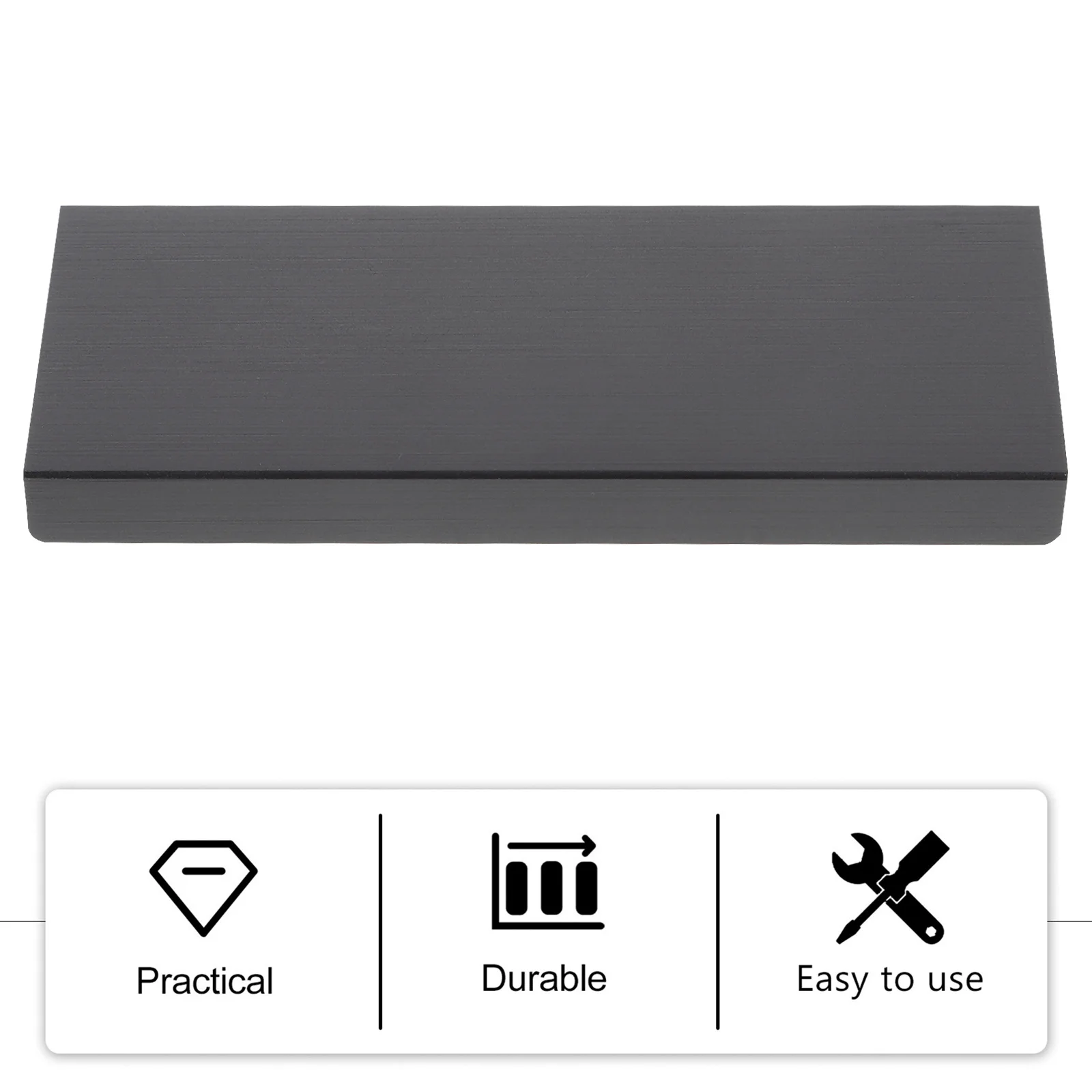 

4pcs Black Aluminum Alloy Hidden Finger Pull Handle For Cabinet Drawer Wardrobe Invisible Back Mount Metal Pull Tab Bar, Modern