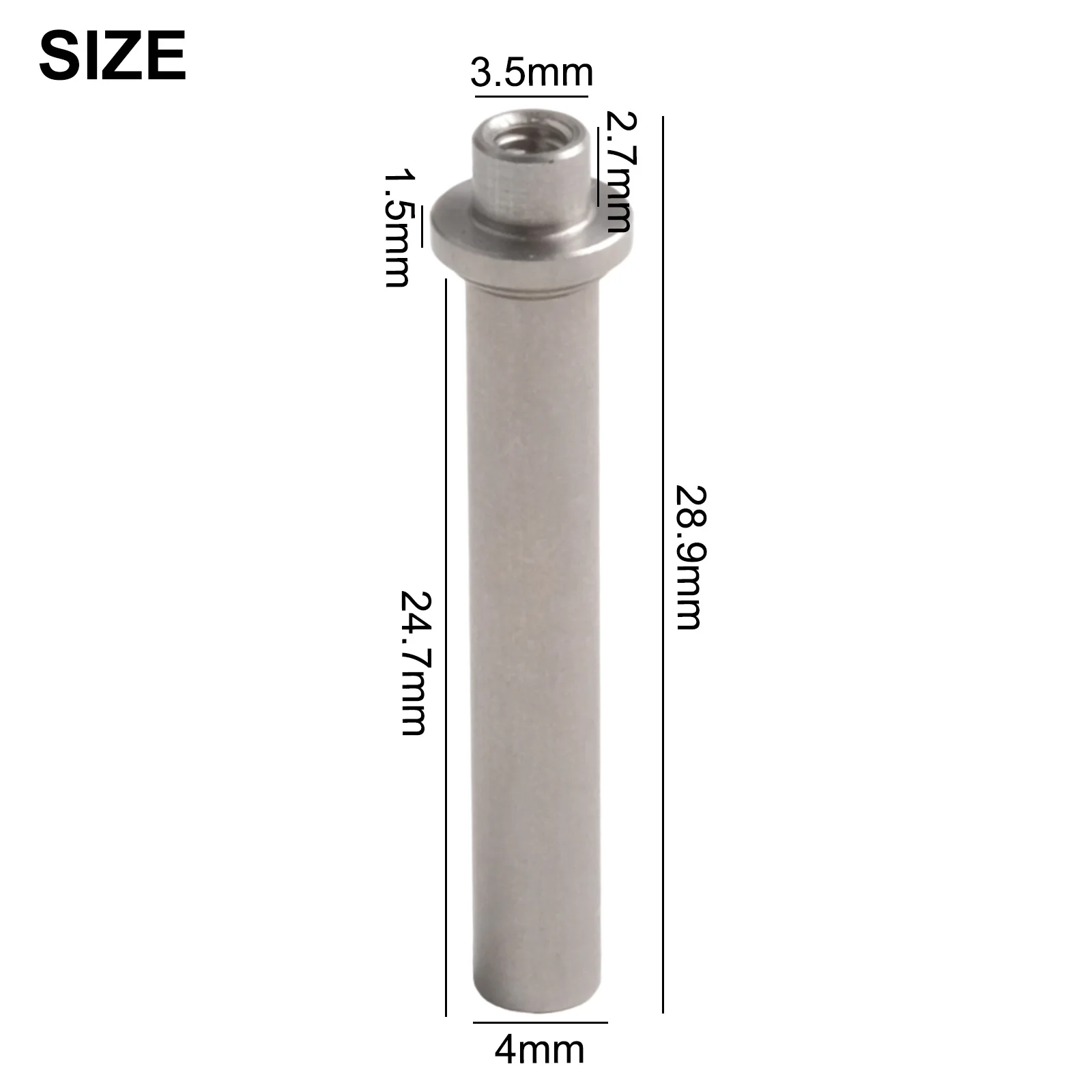 1/5 Stück Angelrollen-Griffstange, Kipphebelarm, Metall-Ersatzteil mit Schrauben für DIY-Reparatur, Silber, 28,9 x 4 mm – Detail 6