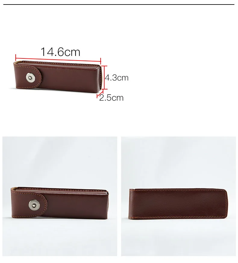 Classic Leather Presbyopic Glasses Case Women Elegant Leather Glasses Box Suitable for Narrower Glasses Sunglasses Case