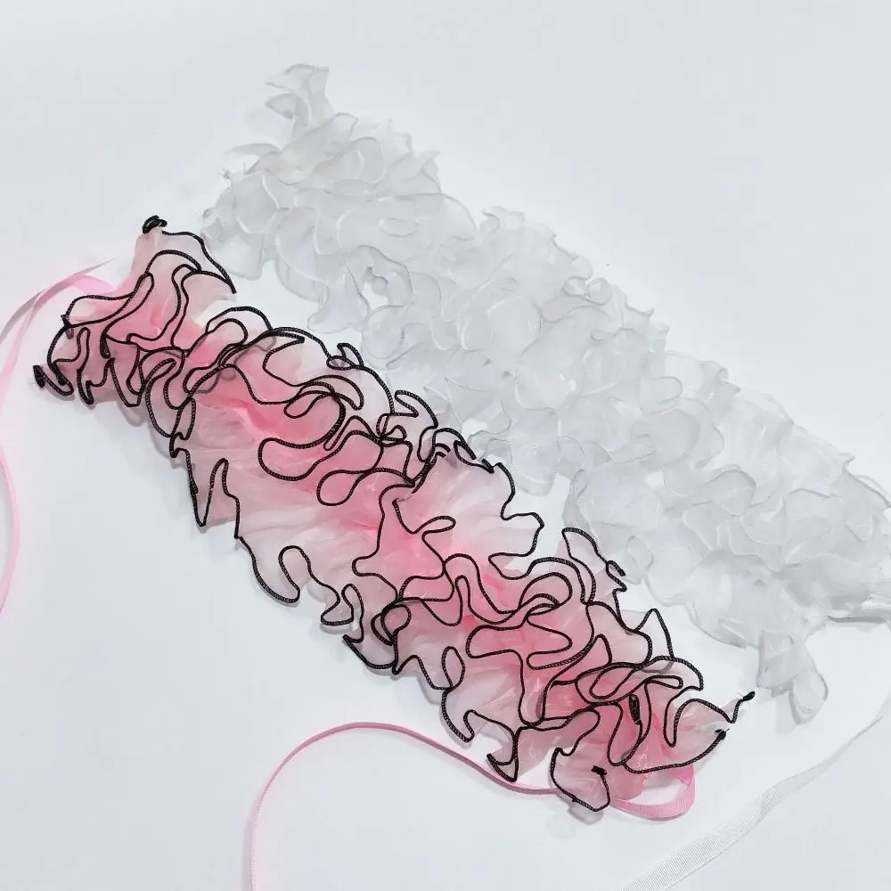 

Ruffled Lace False Collar Detachable Layered Design Detachable Collar Palace Aristocratic Literary Necklace Shawl